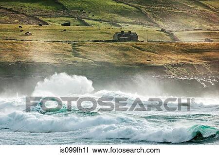 Waves, fisher street, doolin, county clare, ireland View Large Photo Image Stock Image - Waves, fisher street, doolin, county clare, ireland. Fotosearch