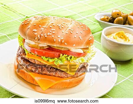 Cheeseburger View Large Photo Image Stock Photography - Cheeseburger. Fotosearch