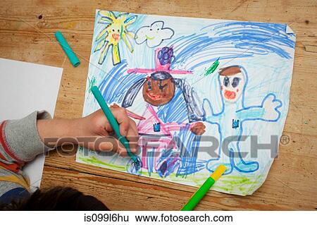 Child drawing a picture View Large Photo Image Stock Photograph - Child drawing a picture. Fotosearch