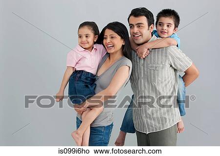 Picture - Family enjoying. Fotosearch
