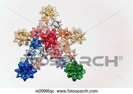 Gift bows in star shape View Large Photo Image Stock Image - Gift bows in star shape. Fotosearch