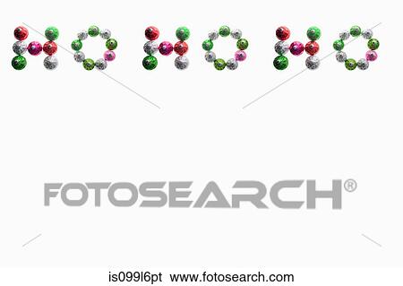 Ho ho ho written in christmas baubles View Large Photo Image Stock Photograph - Ho ho ho written in christmas baubles. Fotosearch
