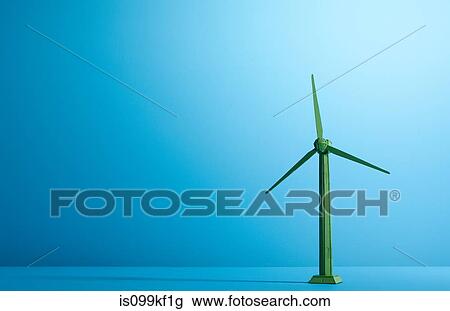 Stock Image - Model of a wind turbine. Fotosearch