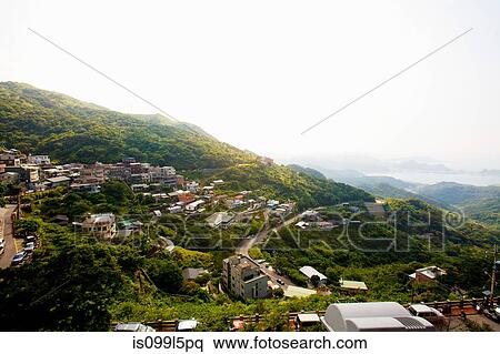Mountain view of Jinguashi, former mining town, Ruifang District, New Taipei, Taiwan View Large Photo Image Stock Photography - Mountain view of Jinguashi, former mining town, Ruifang District, New Taipei, Taiwan. Fotosearch