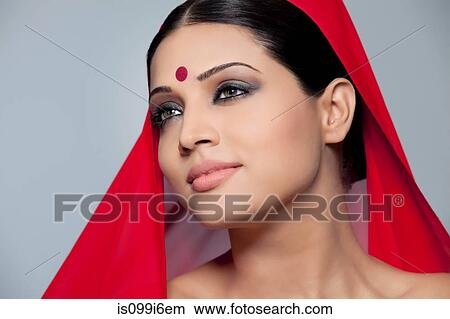 Portrait of a beautiful woman with a bindi View Large Photo Image Picture - Portrait of a beautiful woman with a bindi. Fotosearch