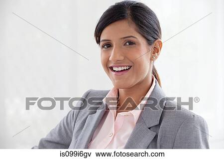 Portrait of a businesswoman smiling View Large Photo Image Stock Photo - Portrait of a businesswoman smiling. Fotosearch