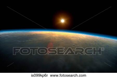 Sunrise over planet earth View Large Photo Image Stock Photography - Sunrise over planet earth. Fotosearch