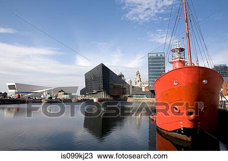 View of waterfront towards Museum of Liverpool and Royal Liver Building, Liverpool, UK View Large Photo Image Stock Image - View of waterfront towards Museum of Liverpool and Royal Liver Building, Liverpool, UK. Fotosearch
