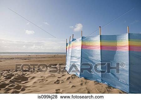Windbreak on beach View Large Photo Image Stock Photo - Windbreak on beach. Fotosearch