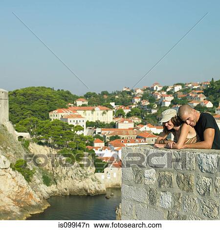Young couple sightseeing in Dubrovnik, Croatia View Large Photo Image Picture - Young couple sightseeing in Dubrovnik, Croatia. Fotosearch