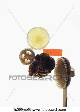 Stock Photograph - Bath time beauty products and toiletries. Fotosearch