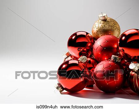 Stock Image - Baubles, studio shot. Fotosearch
