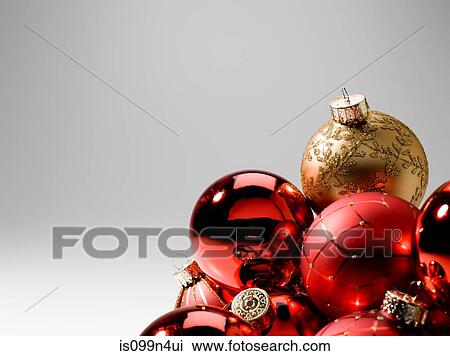 Stock Image - Baubles, studio shot. Fotosearch