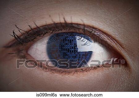 Binary eye View Large Photo Image Stock Photograph - Binary eye. Fotosearch