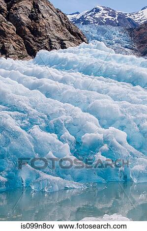Stock Photo - Blue Ice at Tracy Arm Glacier. Fotosearch