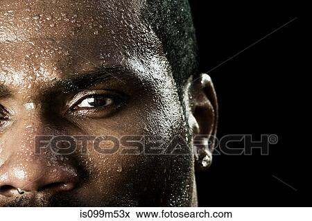 Boxer with sweaty face, close up View Large Photo Image Stock Photo - Boxer with sweaty face, close up. Fotosearch