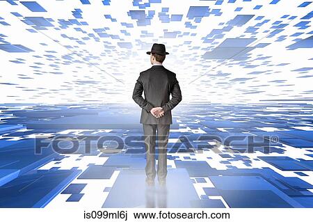 Businessman in a plane of digital panels View Large Photo Image Stock Image - Businessman in a plane of digital panels. Fotosearch