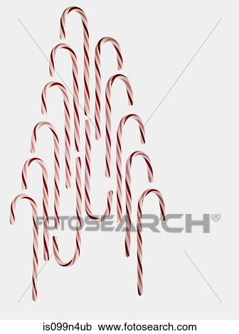 Stock Image - Candy canes, studio shot. Fotosearch
