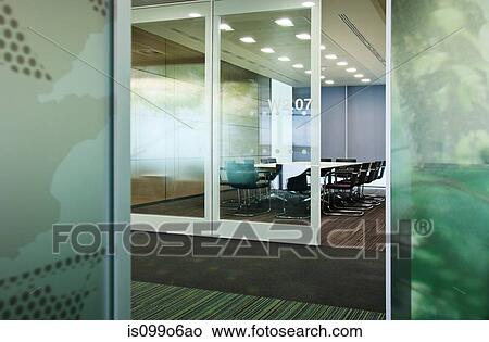 Conference room in empty office block View Large Photo Image Picture - Conference room in empty office block. Fotosearch