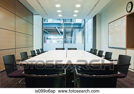 Conference room in empty office block View Large Photo Image Stock Photography - Conference room in empty office block. Fotosearch