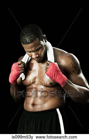 Contemplative boxer View Large Photo Image Stock Photo - Contemplative boxer. Fotosearch