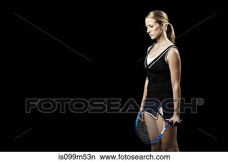 Contemplative tennis player View Large Photo Image Picture - Contemplative tennis player. Fotosearch