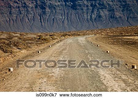 Dirt road, La Gracioca, Lanzarote, Spain View Large Photo Image Stock Photo - Dirt road, La Gracioca, Lanzarote, Spain. Fotosearch