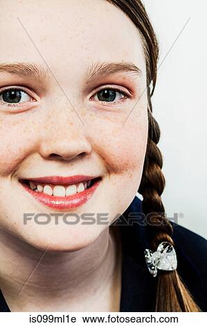 Girl with plaits View Large Photo Image Stock Image - Girl with plaits. Fotosearch