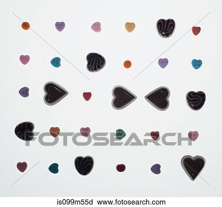 Stock Image - Heart shaped candy. Fotosearch