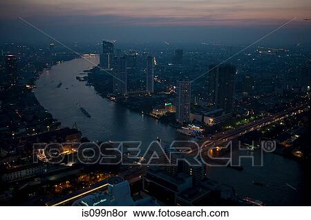 Stock Photography - High angle view of Bangkok, Thailand. Fotosearch