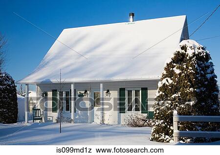 House exterior in snow View Large Photo Image Stock Photo - House exterior in snow. Fotosearch
