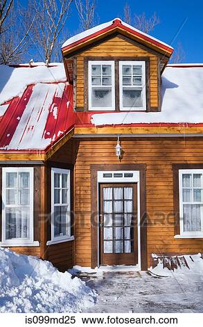House exterior in snow View Large Photo Image Stock Photography - House exterior in snow. Fotosearch