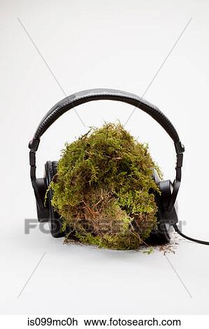 Lump of moss with headphones View Large Photo Image Stock Image - Lump of moss with headphones. Fotosearch