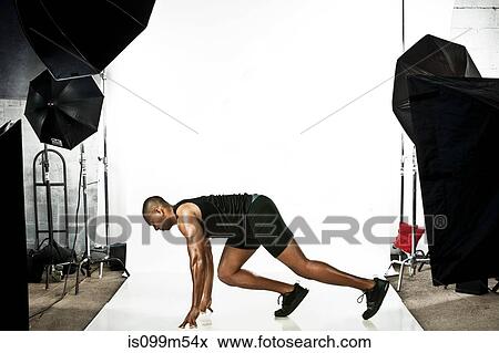 Sprinter at photo shoot View Large Photo Image Stock Photo - Sprinter at photo shoot. Fotosearch