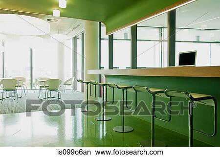 Stools and chairs in empty office block View Large Photo Image Picture - Stools and chairs in empty office block. Fotosearch
