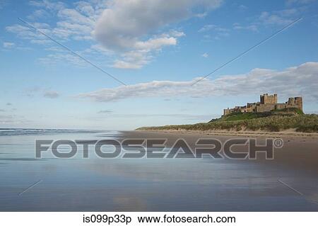 Stock Photography - Bamburgh Castle, Northumberland, England, UK. Fotosearch