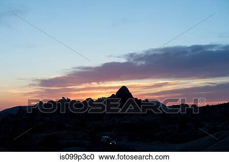 Desert scene, silhouette View Large Photo Image Stock Image - Desert scene, silhouette. Fotosearch