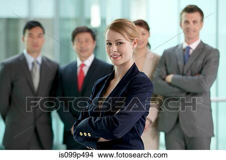 Multi racial businesspeople, portrait View Large Photo Image Picture - Multi racial businesspeople, portrait. Fotosearch