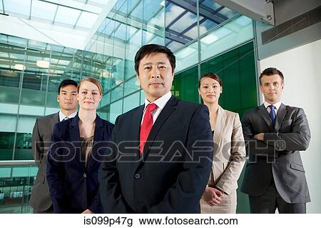 Multi racial businesspeople, portrait View Large Photo Image Stock Image - Multi racial businesspeople, portrait. Fotosearch