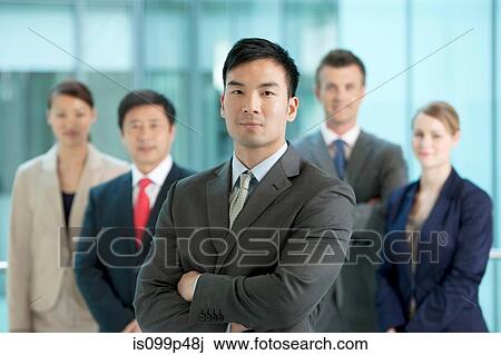 Multi racial businesspeople, portrait View Large Photo Image Stock Image - Multi racial businesspeople, portrait. Fotosearch