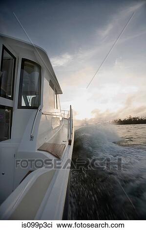 Stock Image - Power boat, close up. Fotosearch