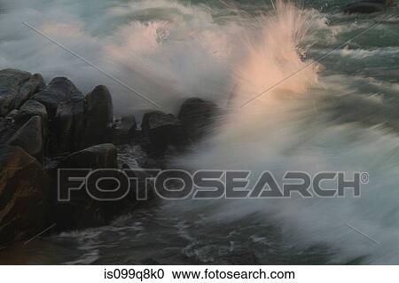 Stock Image - Breaking waves. Fotosearch