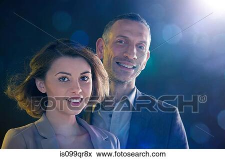 Businesspeople with lights View Large Photo Image Stock Photo - Businesspeople with lights. Fotosearch