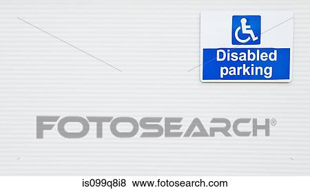 Disabled parking sign View Large Photo Image Stock Photo - Disabled parking sign. Fotosearch