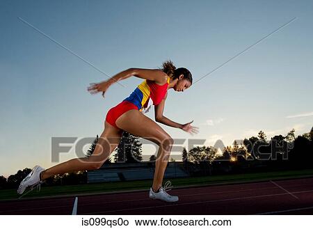Female athlete running View Large Photo Image Picture - Female athlete running. Fotosearch