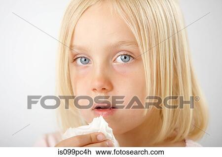 Girl with runny nose View Large Photo Image Stock Image - Girl with runny nose. Fotosearch