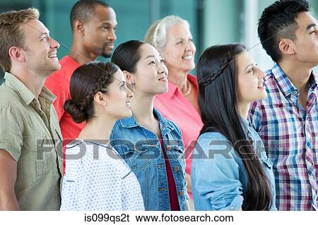 People standing together View Large Photo Image Stock Photograph - People standing together. Fotosearch