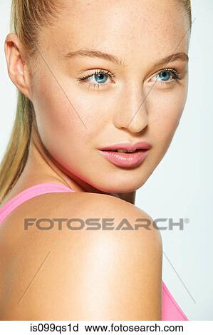 Portrait of a beautiful young woman View Large Photo Image Stock Image - Portrait of a beautiful young woman. Fotosearch