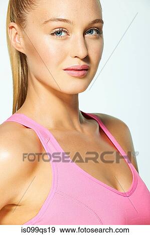 Portrait of a beautiful young woman View Large Photo Image Stock Photo - Portrait of a beautiful young woman. Fotosearch