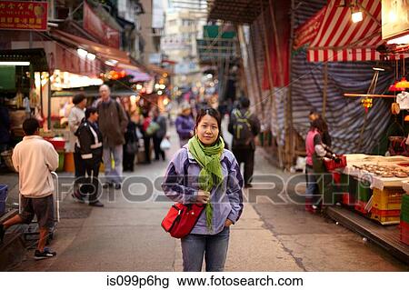 Portrait of woman in market, hong kong, china View Large Photo Image Stock Image - Portrait of woman in market, hong kong, china. Fotosearch